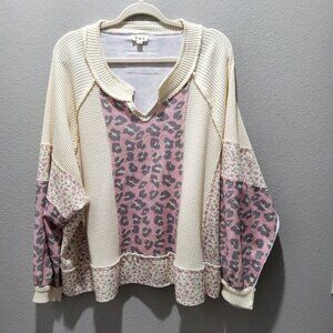Animal Print Pol Sweater NWOT Size Small